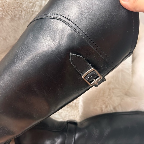 Frye Leather Double Buckle Riding Boots - Picture 6 of 7
